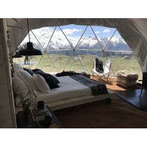 Buy cheap Adventure White PVC Cover 6 Meter Diameter Glamping Dome Tent from wholesalers