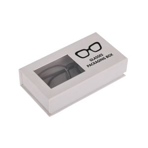 Buy cheap Customized Eyewear Packaging Box , White Hard Cardboard Sunglasses Box from wholesalers