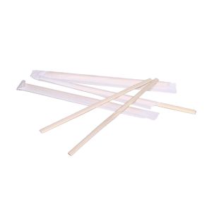 Buy cheap Flat Disposable Bamboo Individually Wrapped Coffee Stick Stirrers 140mm from wholesalers