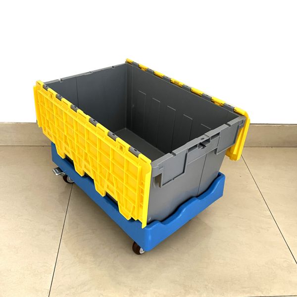 Buy cheap Convenient PP Plastic Storage Bin Container with Hinged Lid and Stackable Design from wholesalers