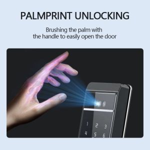 Buy cheap QL-S810Max Smart Door Lock With Face Fingerprint Palm Recognition Card Key Code APP For Home from wholesalers