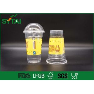 Buy cheap Clear 12 Oz PET Disposable Plastic Cups For Beverage With Your Own Logo from wholesalers