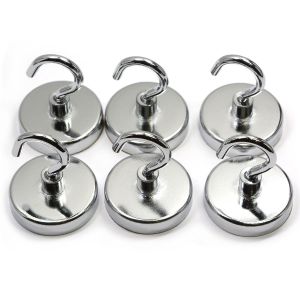 Kellin Neodymium Pot Magnet 0.6''D X 1.4''H Neodymium Magnetic Hooks Used asTool