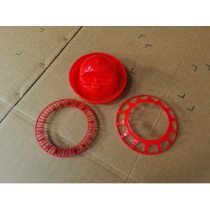 Red Drinking Bowl Cone Shape Poultry Drinker 1L - 14L Various Poultry Types