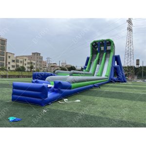 Buy cheap Custom Kid Party Game High 36x14x13m Tripod Giant Water Slide For Large Event 5km Inflatable Obstacle Course from wholesalers
