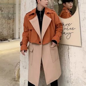China                  New Fashion Black Men Custom Bomber Trench Coat              on sale