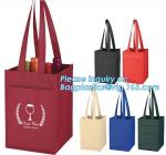 Buy cheap laminated non woven 6 bottle wine tote shopping bag, Custom Promotional wine shopping tote fabric polypropylene laminate from wholesalers