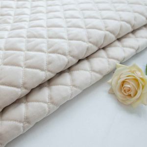 Buy cheap Ultrasonic Quilted Sofa Velvet Upholstery Fabric Customized Warp from wholesalers