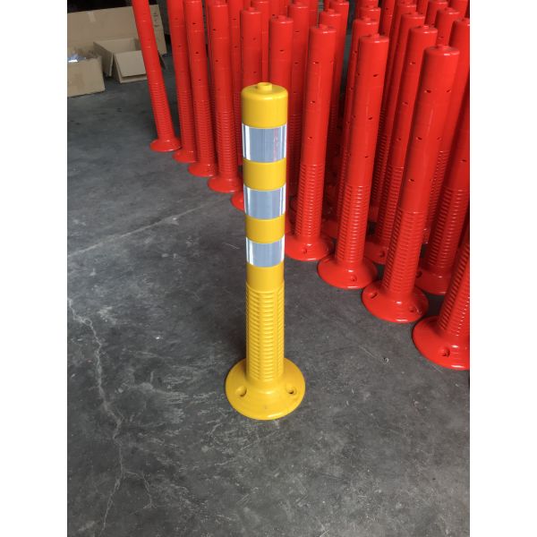 Buy cheap Warning Spring Post PU 750mm Orange Flexible Traffic Bollard Reflective Delineator Post from wholesalers
