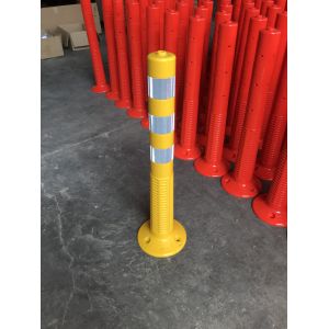Buy cheap Warning Spring Post PU 750mm Orange Flexible Traffic Bollard Reflective Delineator Post from wholesalers