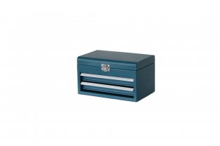 2 Drawer Tool Chest And Cabinet with Blue Sand Grain Finish for home, factory