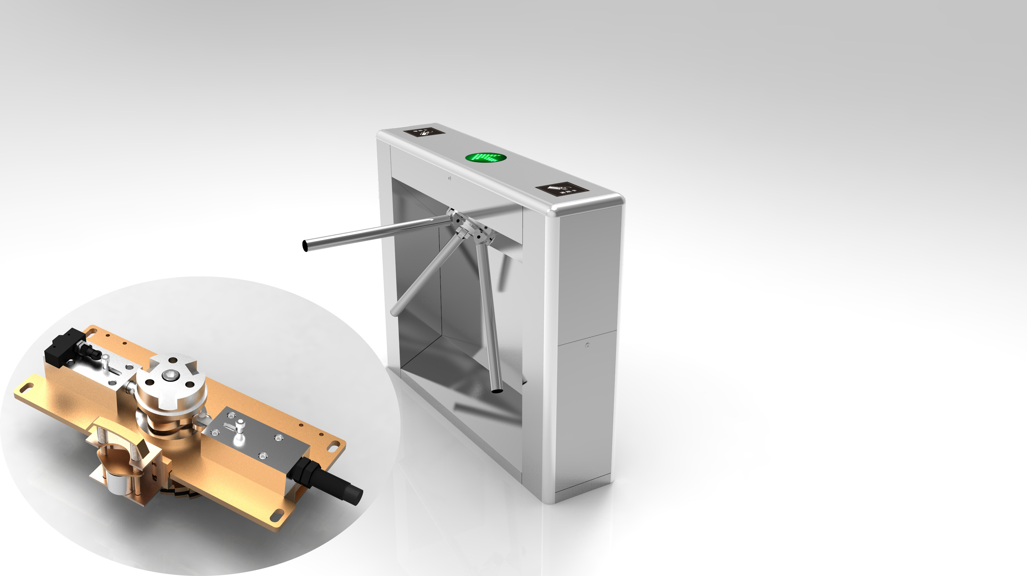 Buy cheap Barcode Reader Vertical Tripod Turnstile Security Gates Gym Entrance Control from wholesalers