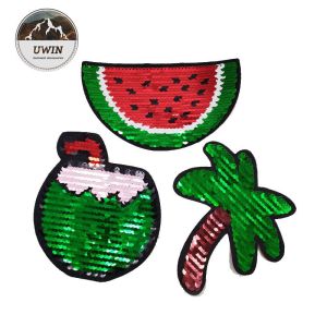 Buy cheap Summer Fuirt Flip Sequin Patch Washable Sew / Iron Backing For Kids Clothing from wholesalers