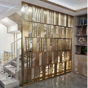 Buy cheap Freestanding vertical grill wall partition design metal decorative room divider from wholesalers