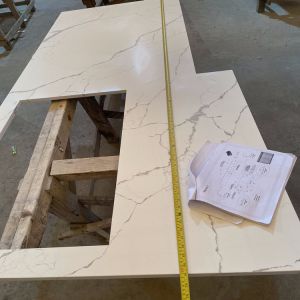 Buy cheap Polished Matt Finish Quartz Countertop Vanity Top With Sink product