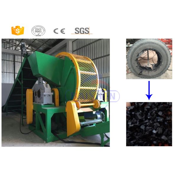 High efficiency old tractor tire recycling shredder manufacturer with CE