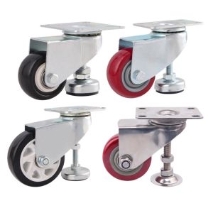 Zinc Plated 2inch 3inch Polyurethane Wheel Caster with Cups Mechanical