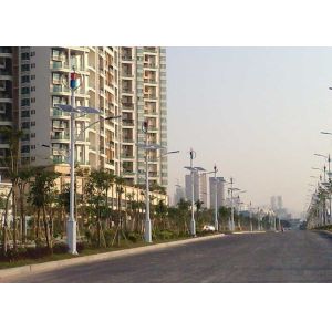 Safety 80W Wind And Solar Hybrid Street Light System 600W Wind Turbines