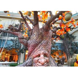 Customized Animatronic Talking Tree , Merry Christmas Talking Tree Decoration