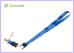 Buy cheap Plasitc + Polyester Lanyard USB Flash Drives USB 3.0 Custom Printed from wholesalers