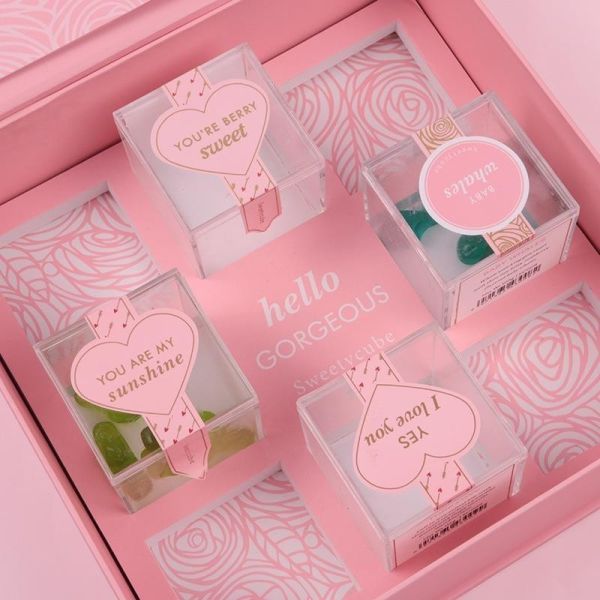 Buy cheap Magnetic Cube Acrylic Candy Chocolate Box Eva Insert With Compartment from wholesalers