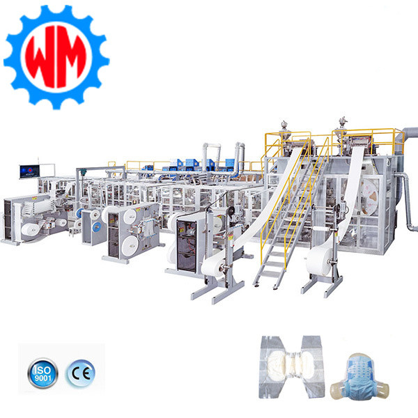 High Performance Adult Diaper Making Machinery Automatic Control System Global