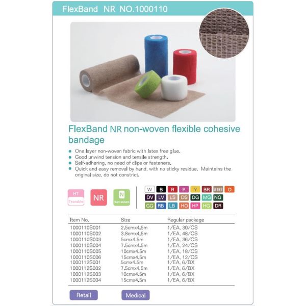 CE Non-wowen Medical Self Adhesive Bandage Wrap 4cm for Sports, Hand & Leg Guard