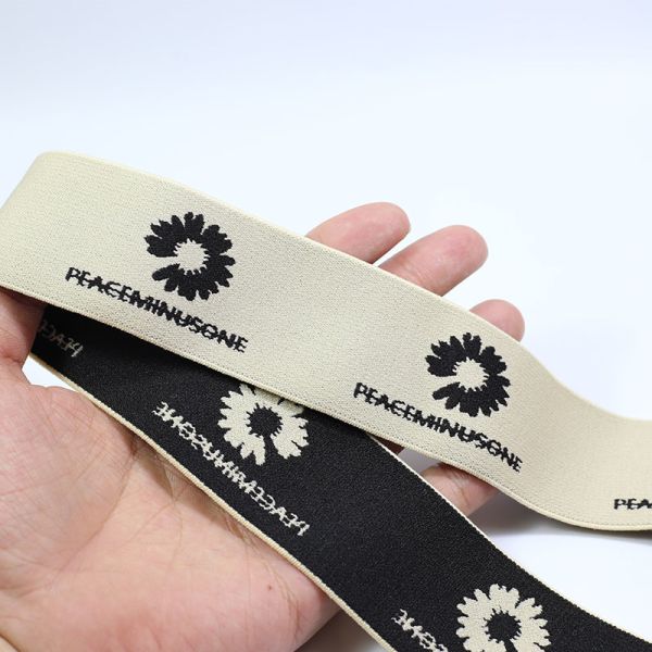 Buy cheap Flowers pattern Little daisy Knitted 4cm nylon elastic band for cuffs Waistband headband custom logo elastic jacquard band from wholesalers