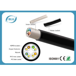 Durable Outdoor Category 6 Ethernet Cable 8 Cores Full Copper 1000FT Single PE