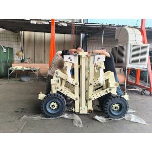 Buy cheap 15 Ton Grey PU Wheel Shipping Container Lifting Equipment System Lift Jacks for Easy Transportation from wholesalers