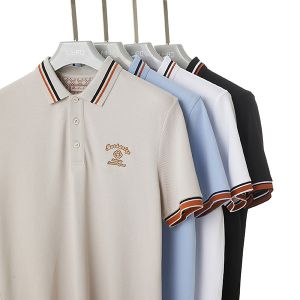 Buy cheap Regular Fit Striped Polo T Shirts Quick Dry Odm With Custom Logo Knitted Fabric product