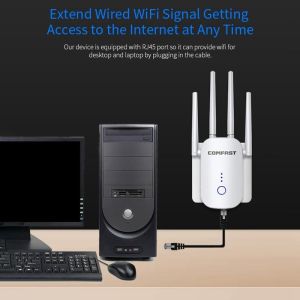 1200Mbps Powerful Wifi Repeater 2.4G/5GHz Long Range Wifi Extender 802.11ac