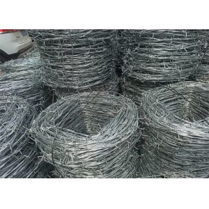 Hot Dip Galvanized Barb Wire Roll Anti Acid / Alkali For Wire Mesh Fence