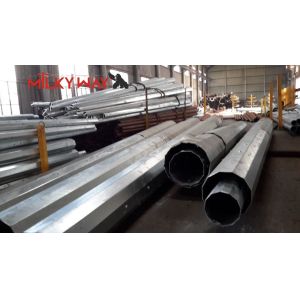 Buy cheap 17m Galvanized Steel Power Transmission Pole 1200daN Load ASTM A123 from wholesalers
