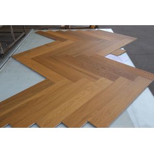 Buy cheap Smoked UV Oiled White Oak Herringbone Parquet Flooring 910x150mm from wholesalers