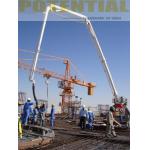 China 380V / 50Hz Concrete Placing Boom 3 Sections Folding Type For Concrete Placement for sale