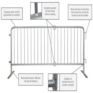 Buy cheap Quick Assembled Crowd Control Barricades Interlocking Type Various Color from wholesalers