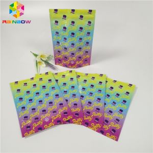 Custom 1oz 3.5g Foil Pouch Packaging Smell Proof Weed Packaging Bags Glossy
