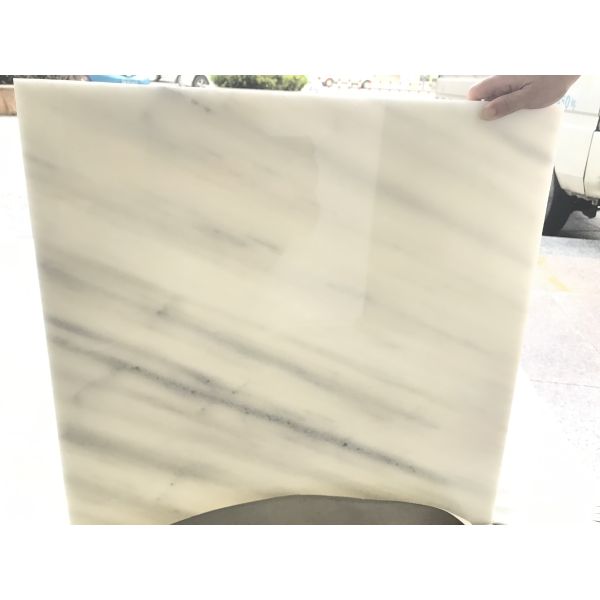 Quality Grey Veins Marble Backlit Pure White Jade Onyx Stone for sale