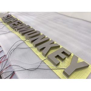 Buy cheap Custom Fabricated Metal Signs in with Brushed Aluminium Letter and LED Back Lighting from wholesalers