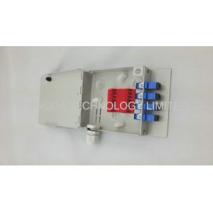 Small White Fiber Optic Enclosures Wall Mount With FC , SC , ST , LC Adapters