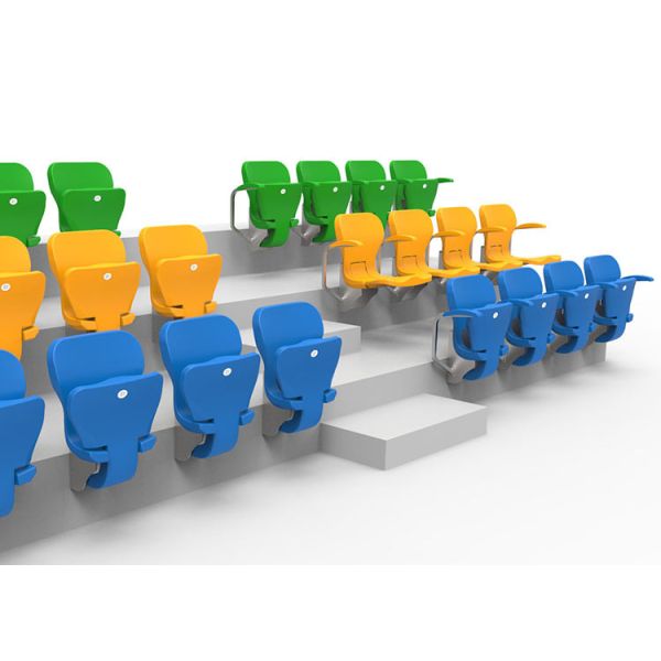 Buy cheap Automatically Folding Spectator Stadium Seating With Optional Armrest from wholesalers