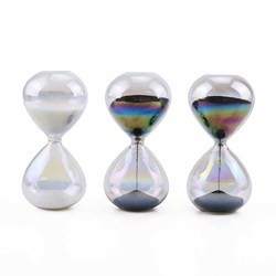 Buy cheap Classic Glass Sand Timer Hourglass  Sand Clock Black And White from wholesalers
