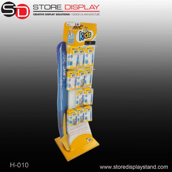 Buy cheap stationery two faces hook displays shelf for hanging pens from wholesalers