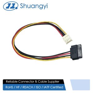 Quality SATA power connector to 3-pin PCB wire cable harness, electrical power transmission terminals for server, HDD, industrial control, customization for automotive and electronic devices for sale Buy cheap SATA power connector to 3-pin PCB wire cable harness, electrical power transmission terminals for server, HDD, industrial control, customization for automotive and electronic devices product