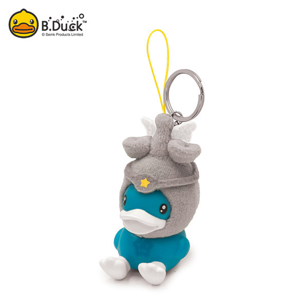 B Duck PVC Key Chain Toy , Custom Printed Plastic Key Tags 4.5×5×4.5cm Size