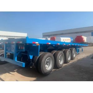Buy cheap Tread 1840mm Load Capacity 60t-70t 40ft Flatbed Semi Trailer from wholesalers