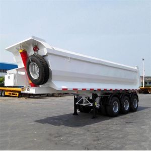 Buy cheap Bulkhead End Dump Detachable FUWA Grain Tipper Trailer from wholesalers