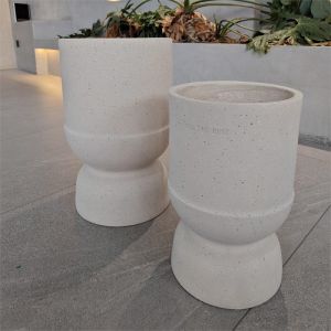 Modern Style Fiber Cement Pot Frost Resistant Weatherproof For Outdoor
