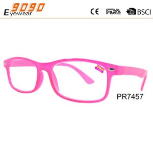 Buy cheap Colorful rectangle readig glasses with PC frame, plastic hinge ,suitable for women from wholesalers